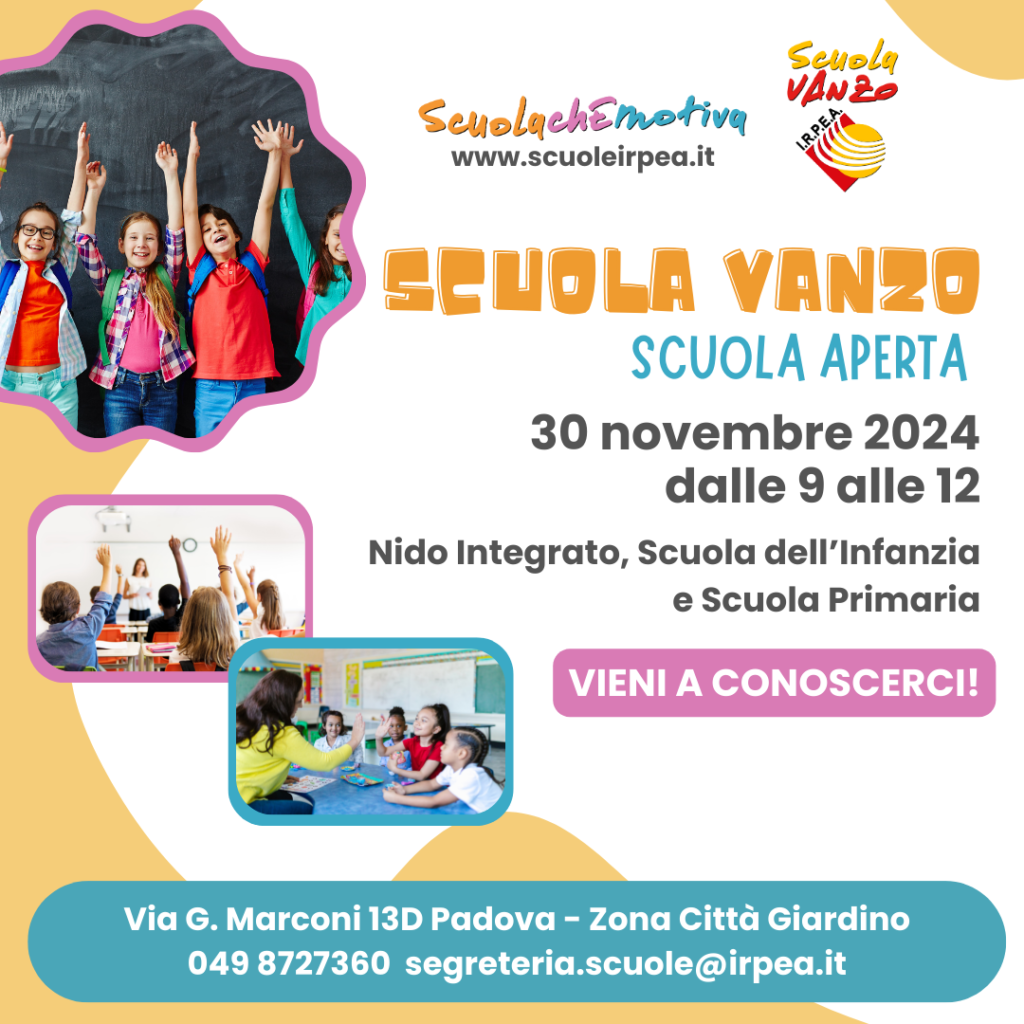 Scuola Vanzo, open day 30 novembre 2024, Zona Città Giardino PADOVA